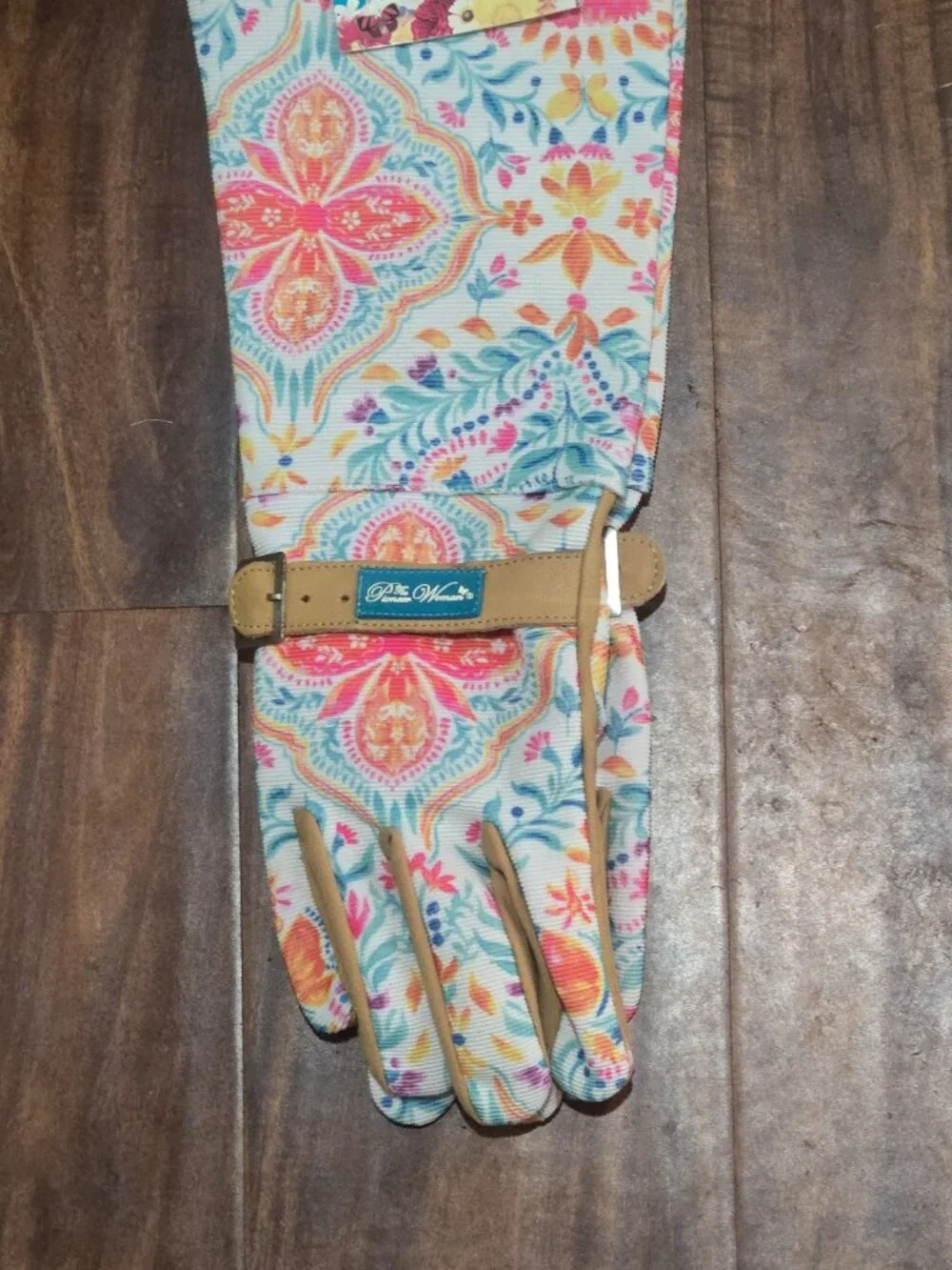 The Pioneer Woman Fok Geon  Long Gardening Gloves NWT Floral Grip Outdoor Work